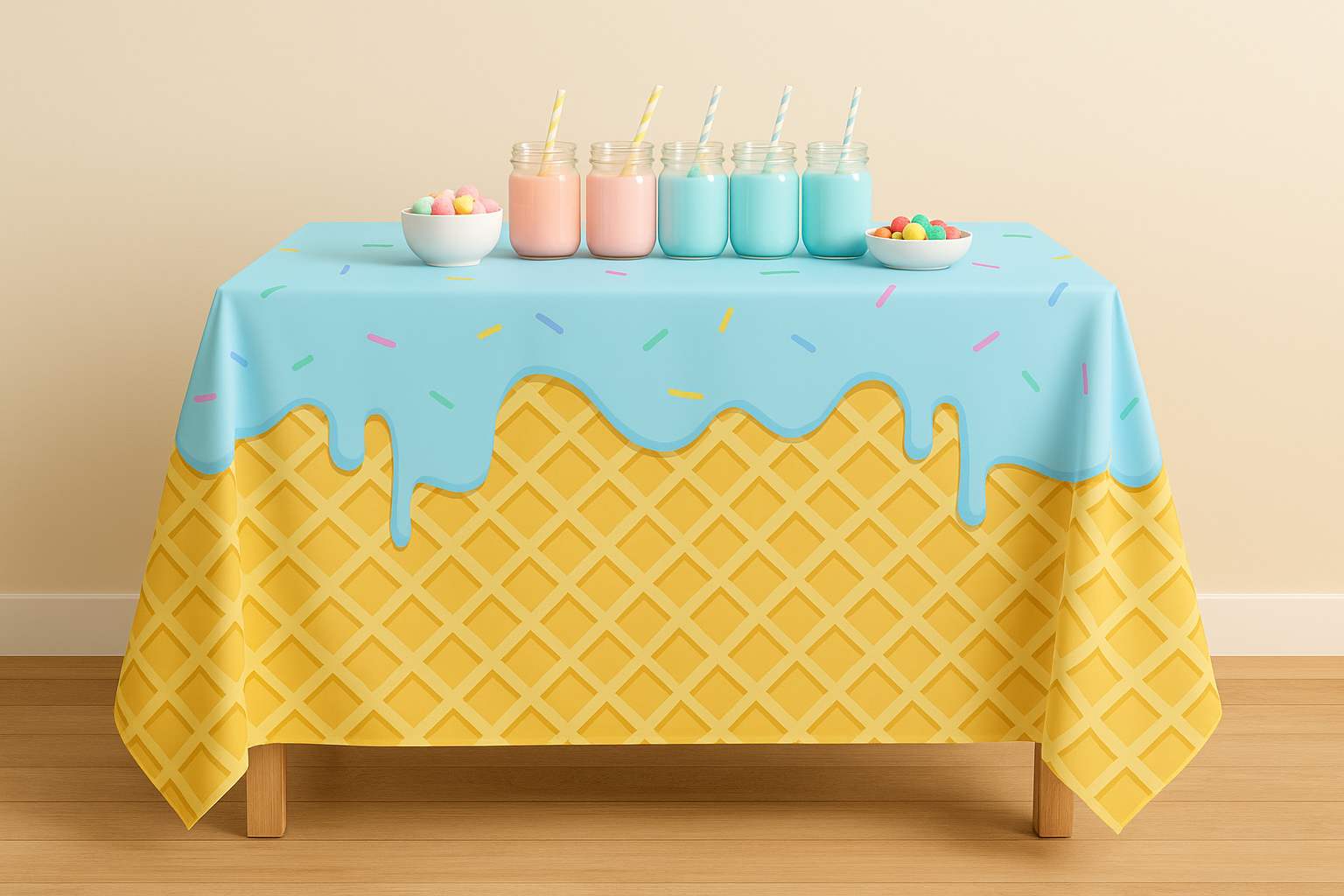 Ice Cream Party Tablecloth