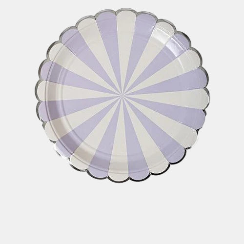 Colorful Stripe Party Paper Plates