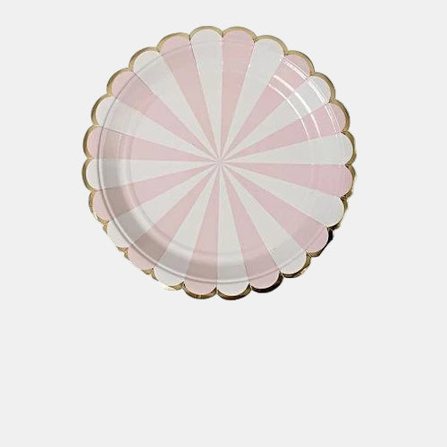 Colorful Stripe Party Paper Plates