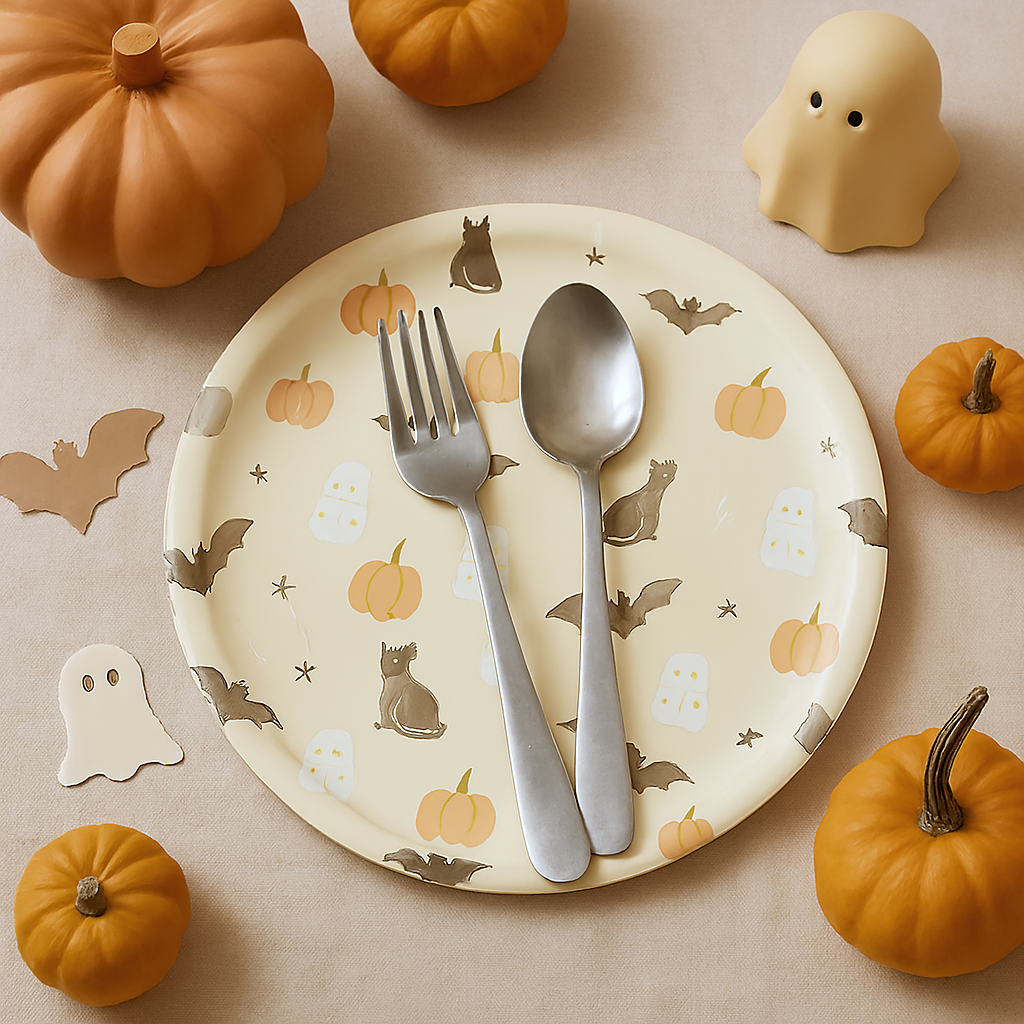 Pastel Halloween Party Plates
