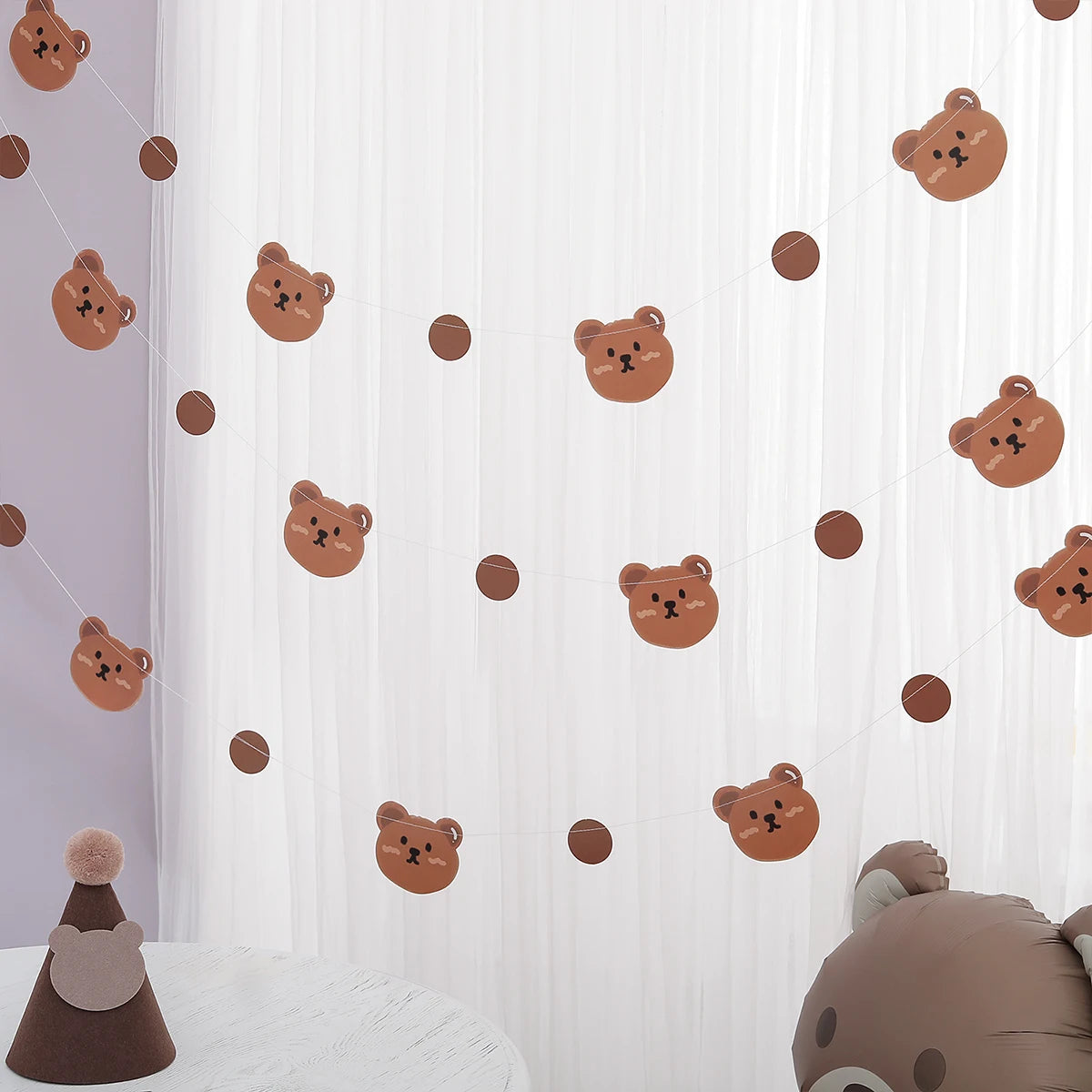 Retro Bear Birthday Banner