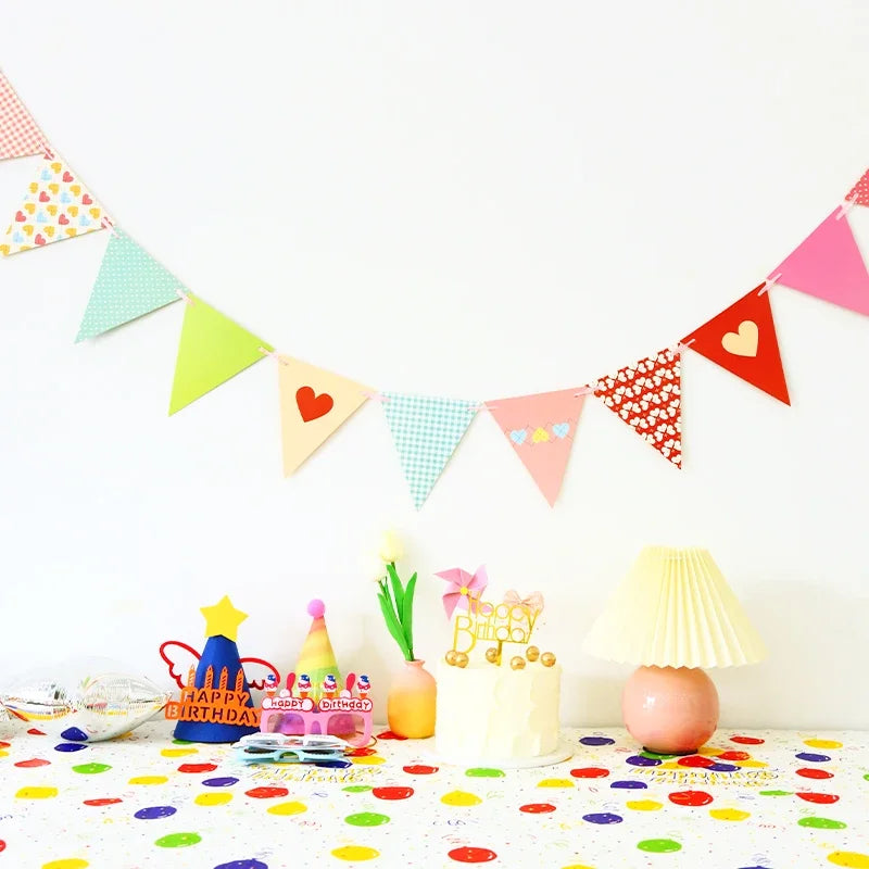 Colorful Pennant Banner with Letters