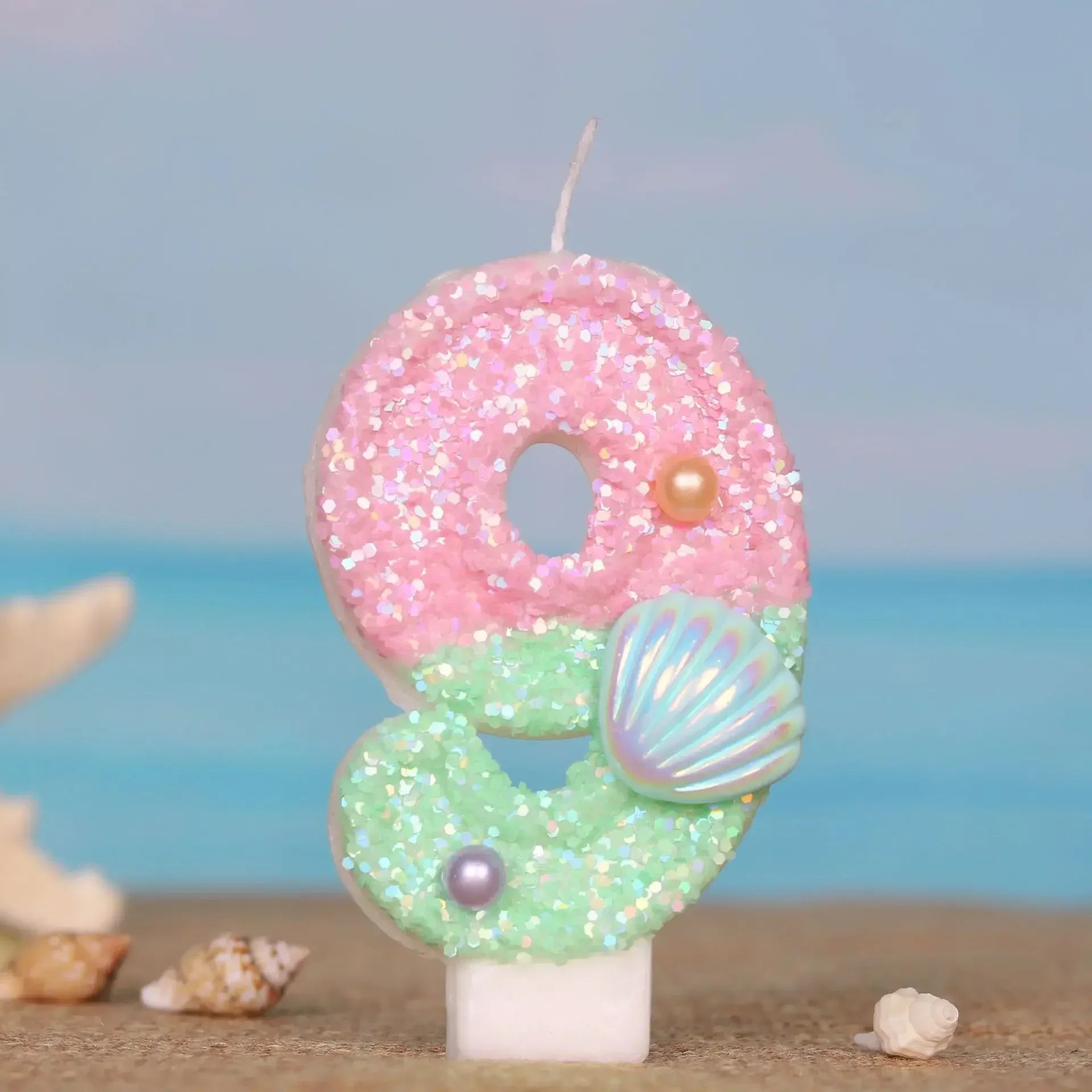 Ocean Mermaid Number Candles