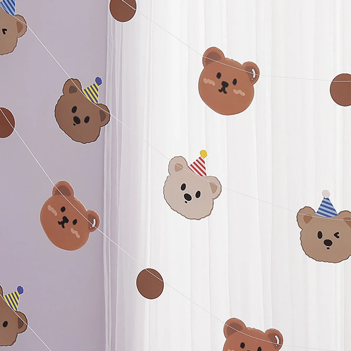 Retro Bear Birthday Banner