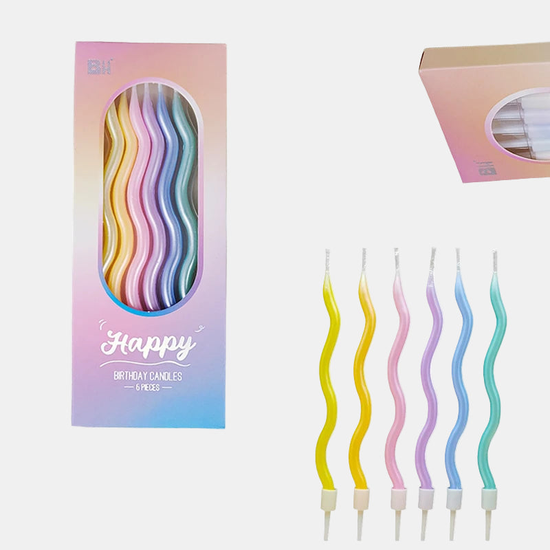 Happy Birthday Curved Candle
