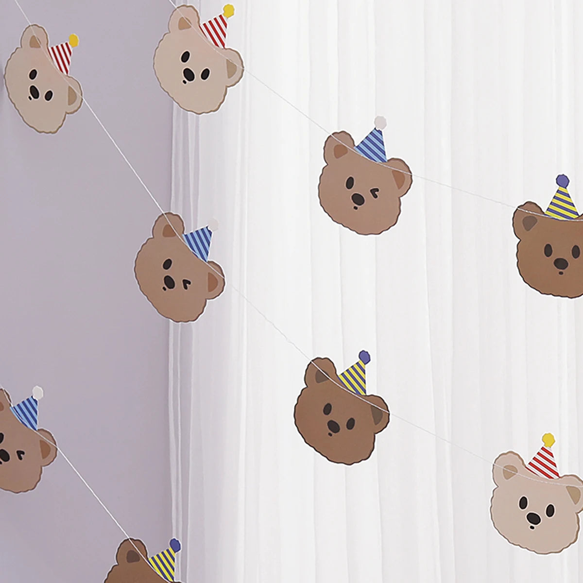 Retro Bear Birthday Banner