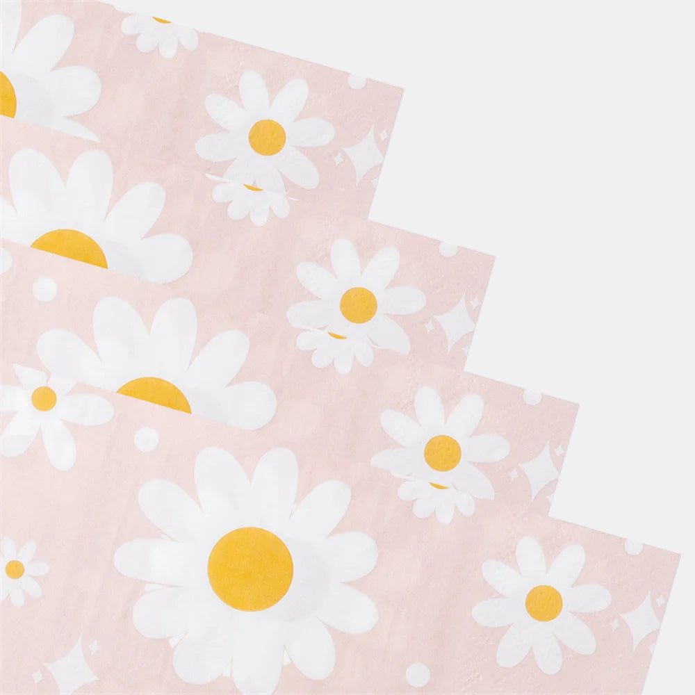 Daisy Printed Disposable Napkins