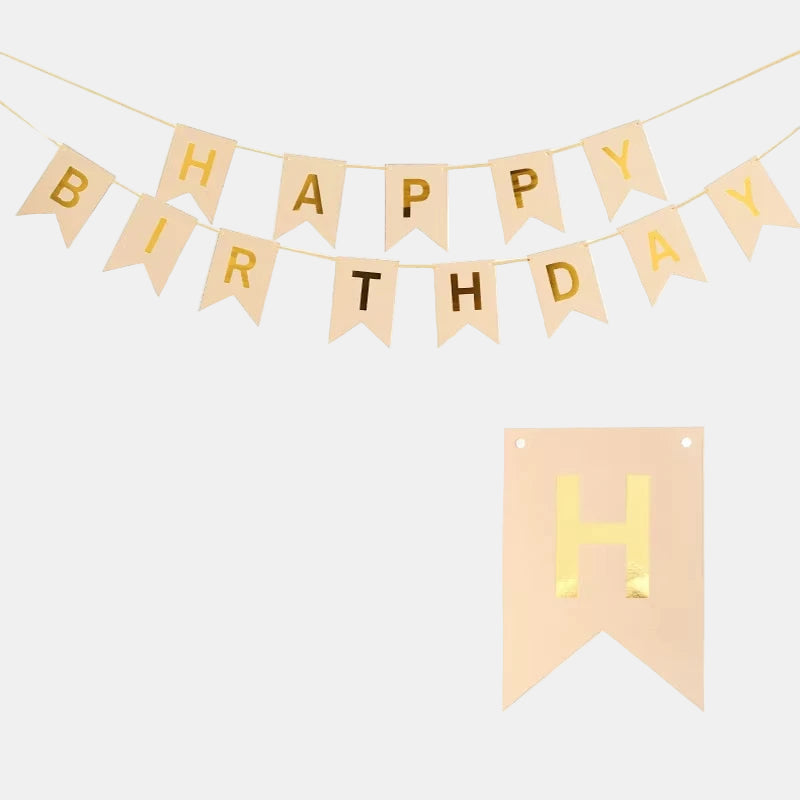 Happy Birthday Kraft Paper Banner