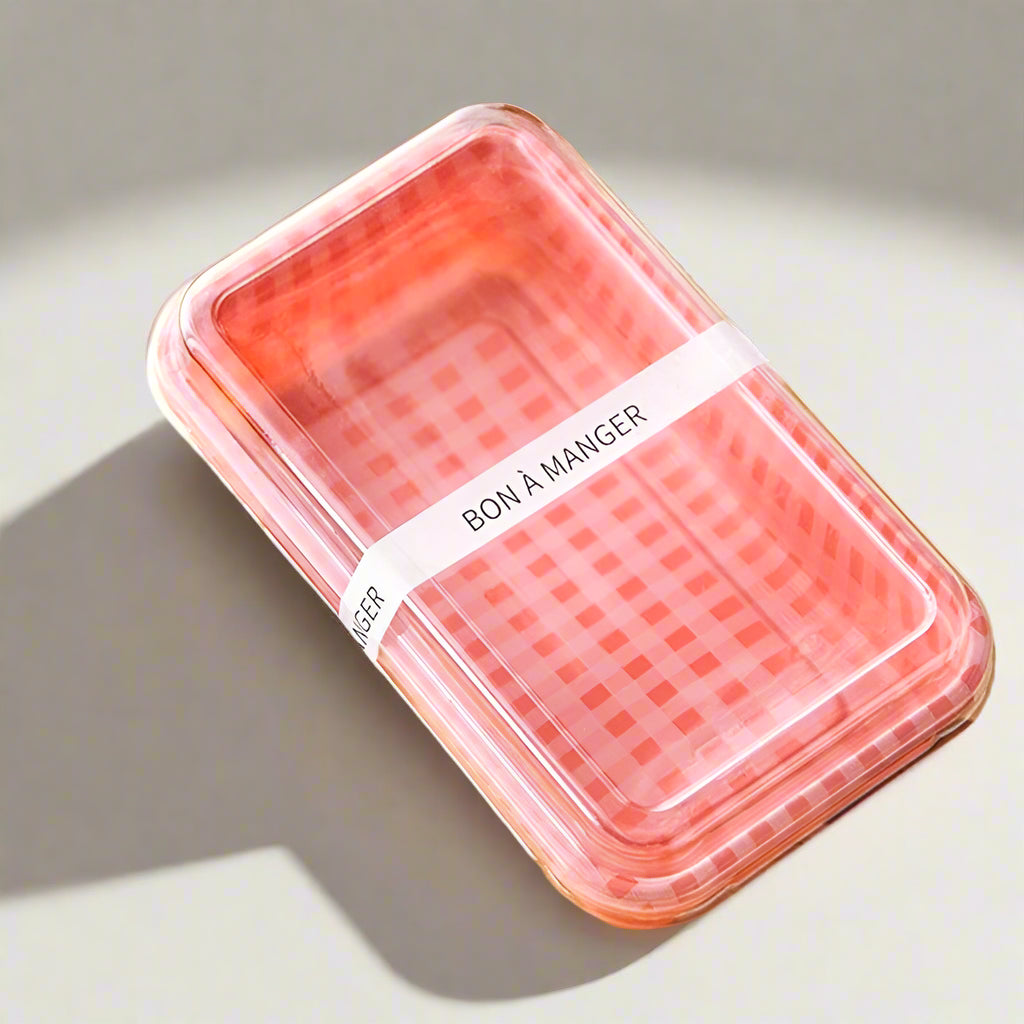 Plaid Disposable Bento Boxes