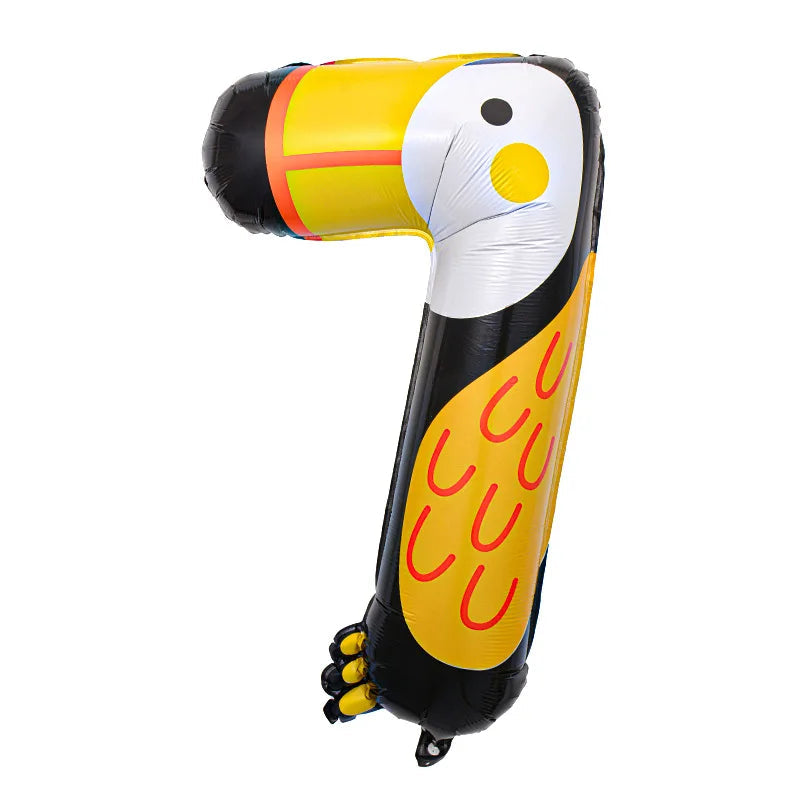 Animal Print Number Balloon