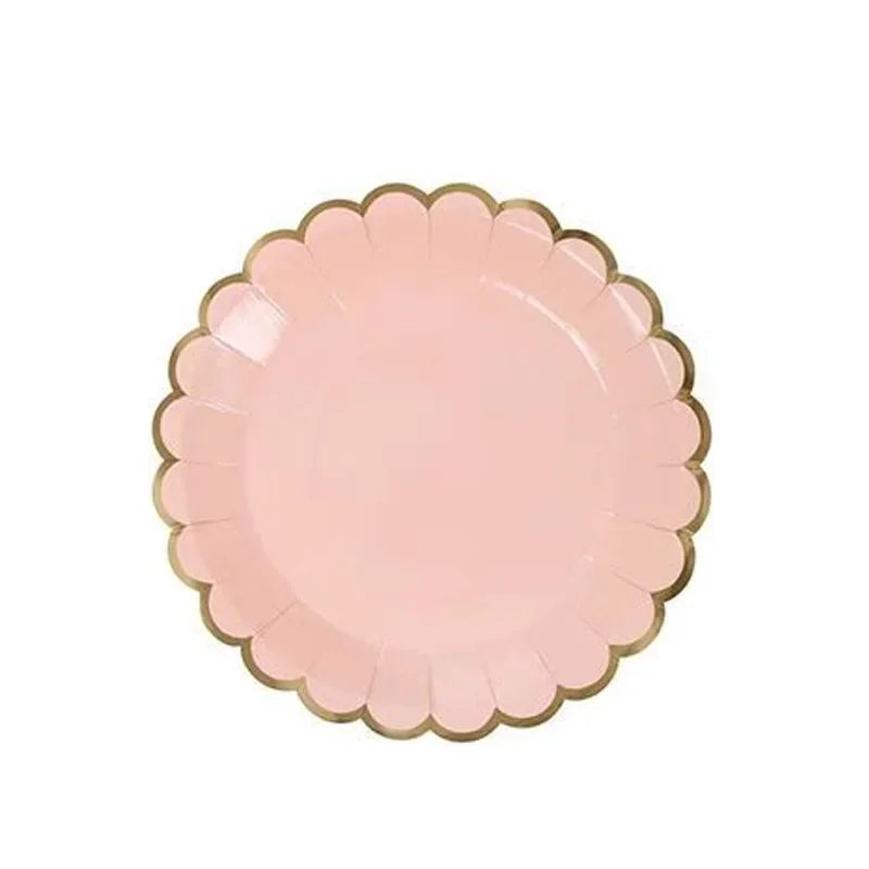 Macaron Color Disposable Plates