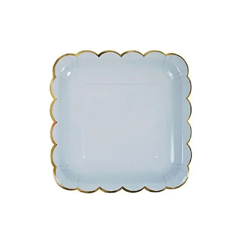 Macaron Color Disposable Plates