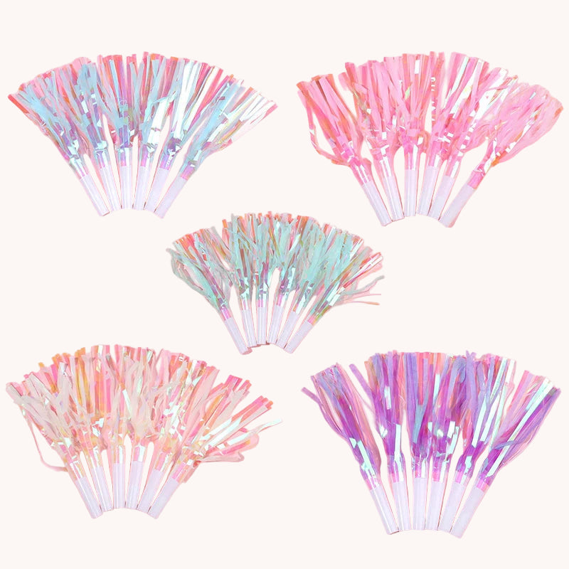 12pcs Colorful Blowout Whistles