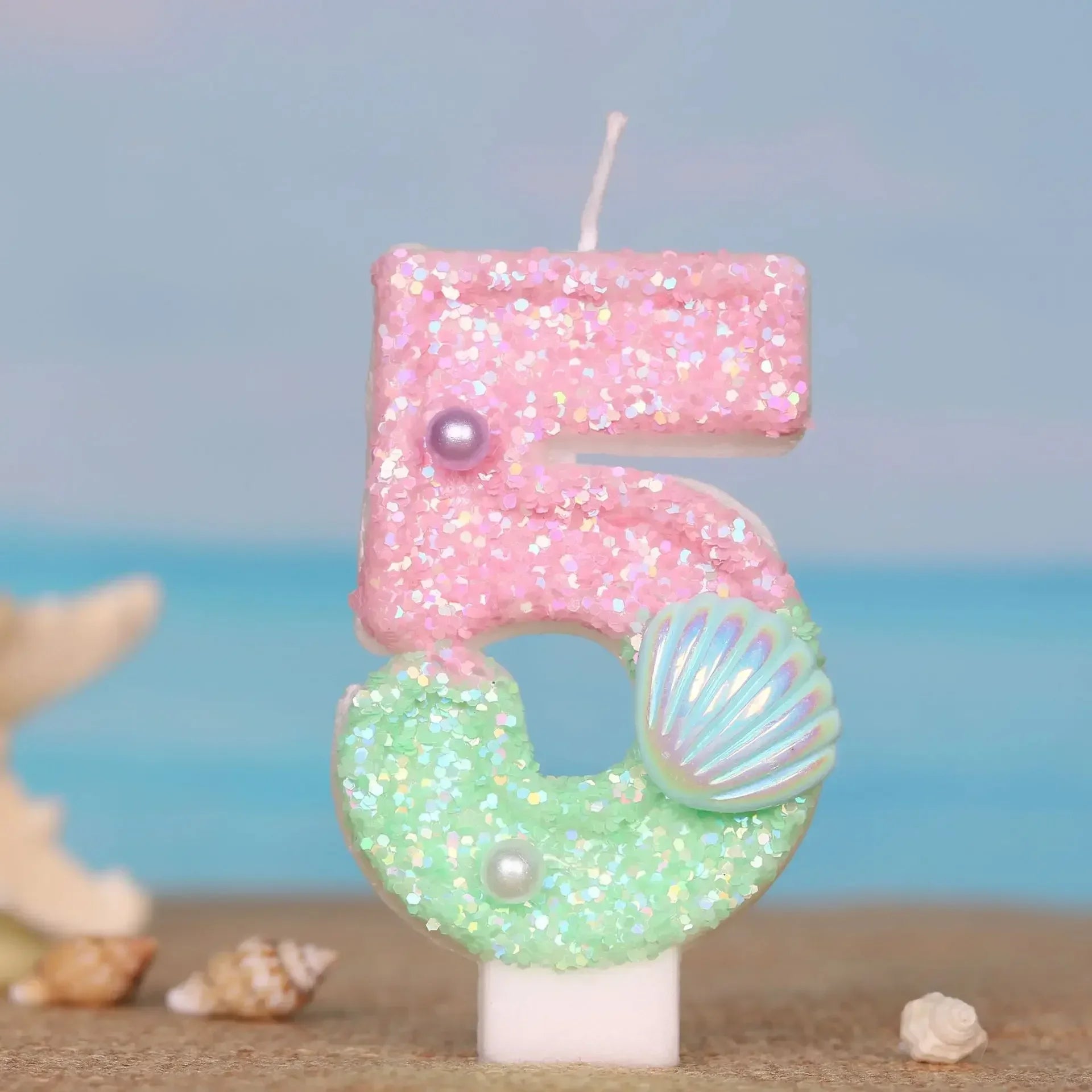 Ocean Mermaid Number Candles