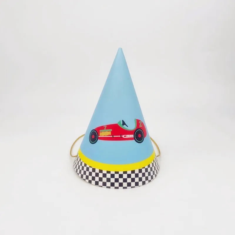 6pcs Racing Car Paper Party Hats
