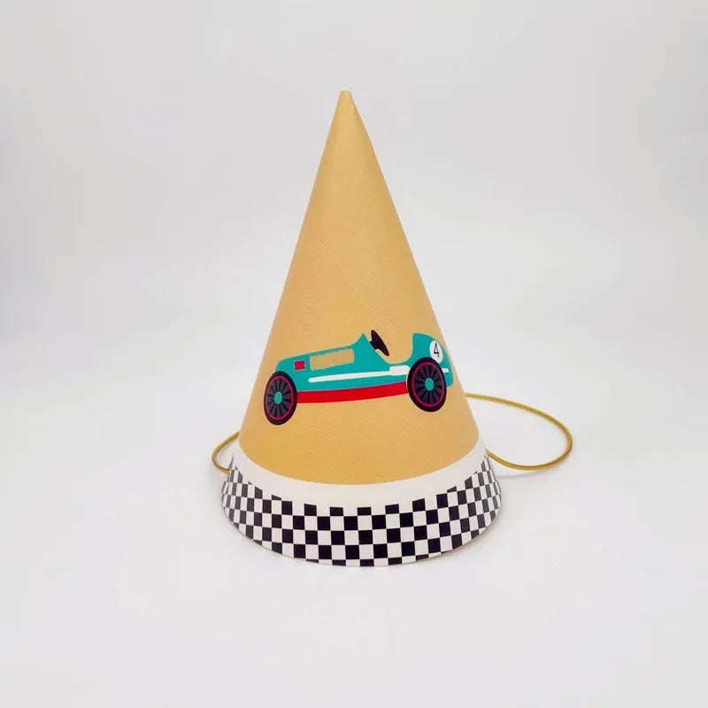 6pcs Racing Car Paper Party Hats
