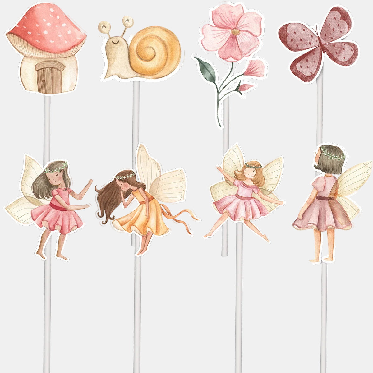 Adornos para cupcakes de hada y mariposa