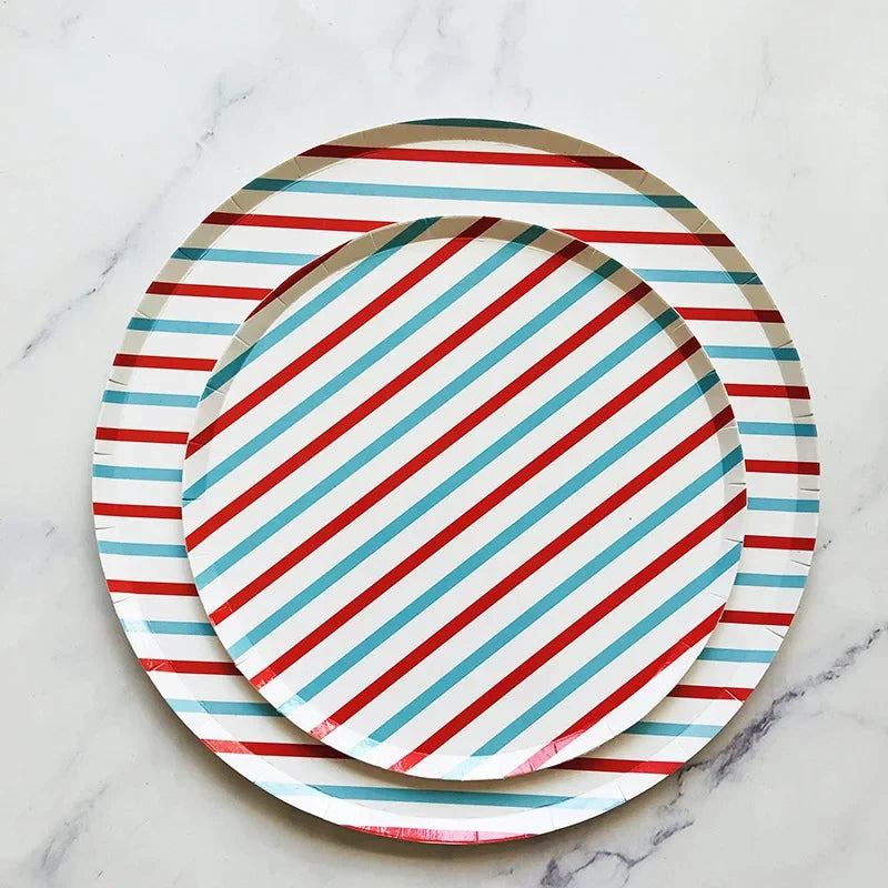 Striped Paper Plates