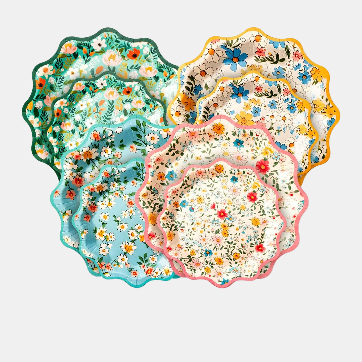 Floral Disposable Paper Trays