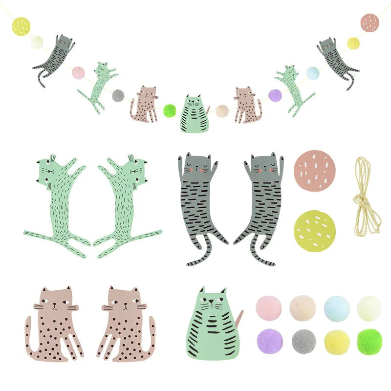 Pet Cat & Dog Birthday Banner