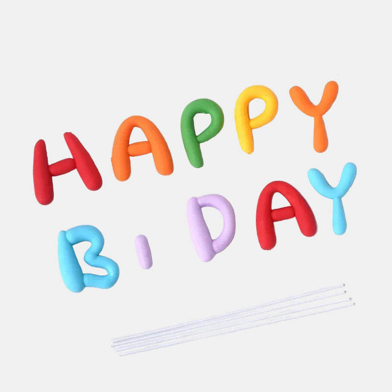 Happy Birthday Cake Topper Set
