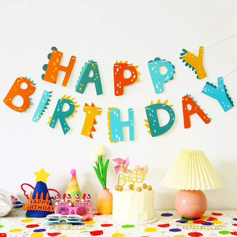 Colorful Pennant Banner with Letters