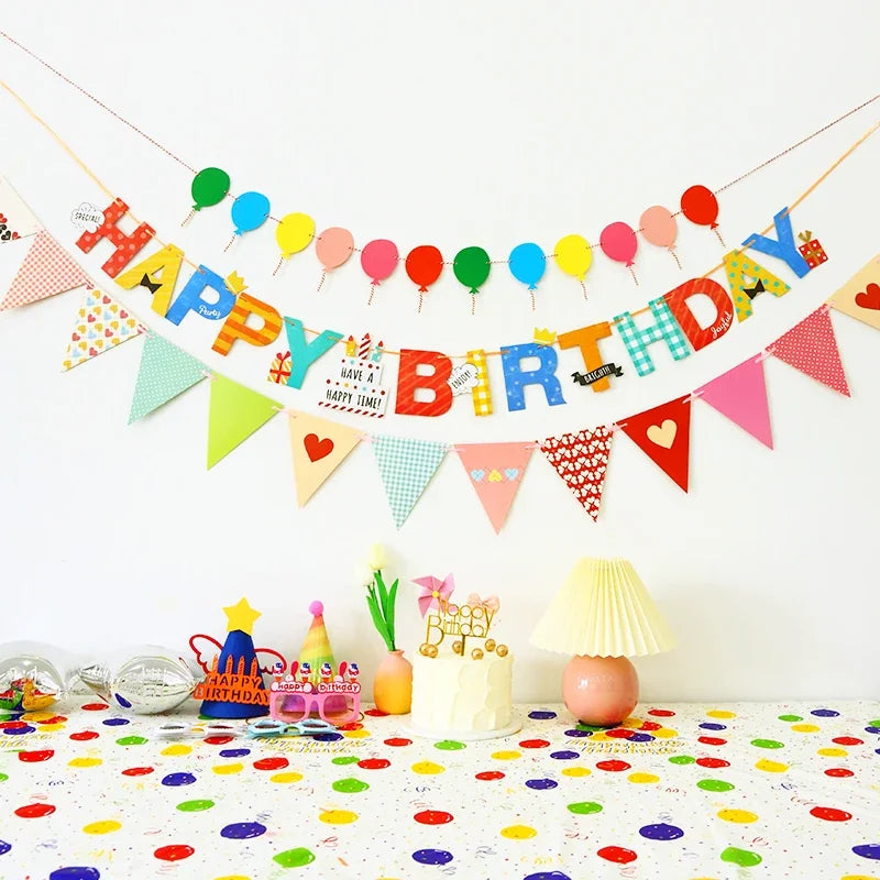 Colorful Pennant Banner with Letters
