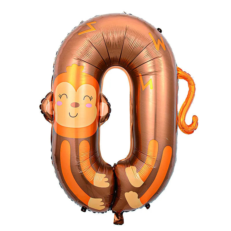 Animal Print Number Balloon