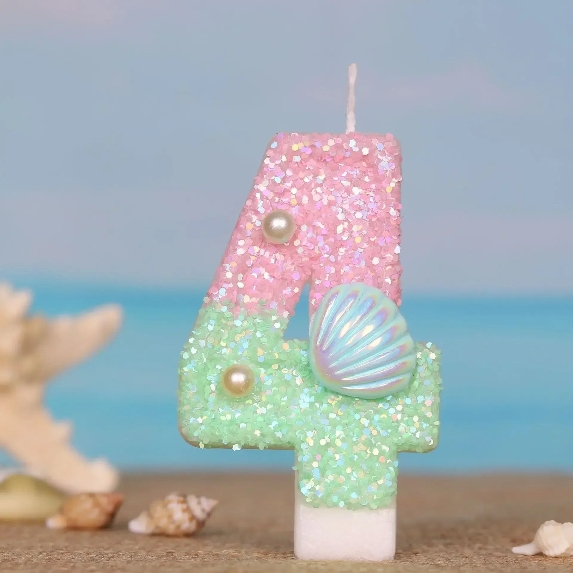 Ocean Mermaid Number Candles