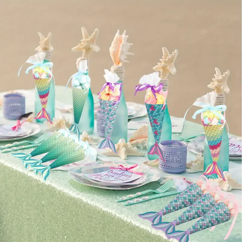 Mermaid Paper Candy Gift Boxes
