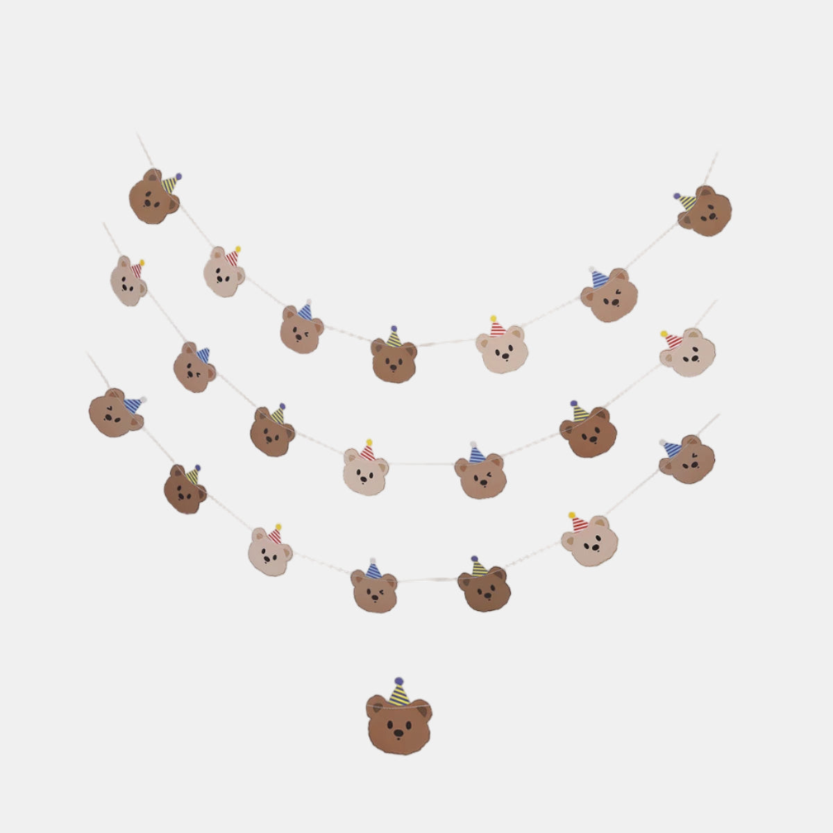 Retro Bear Birthday Banner