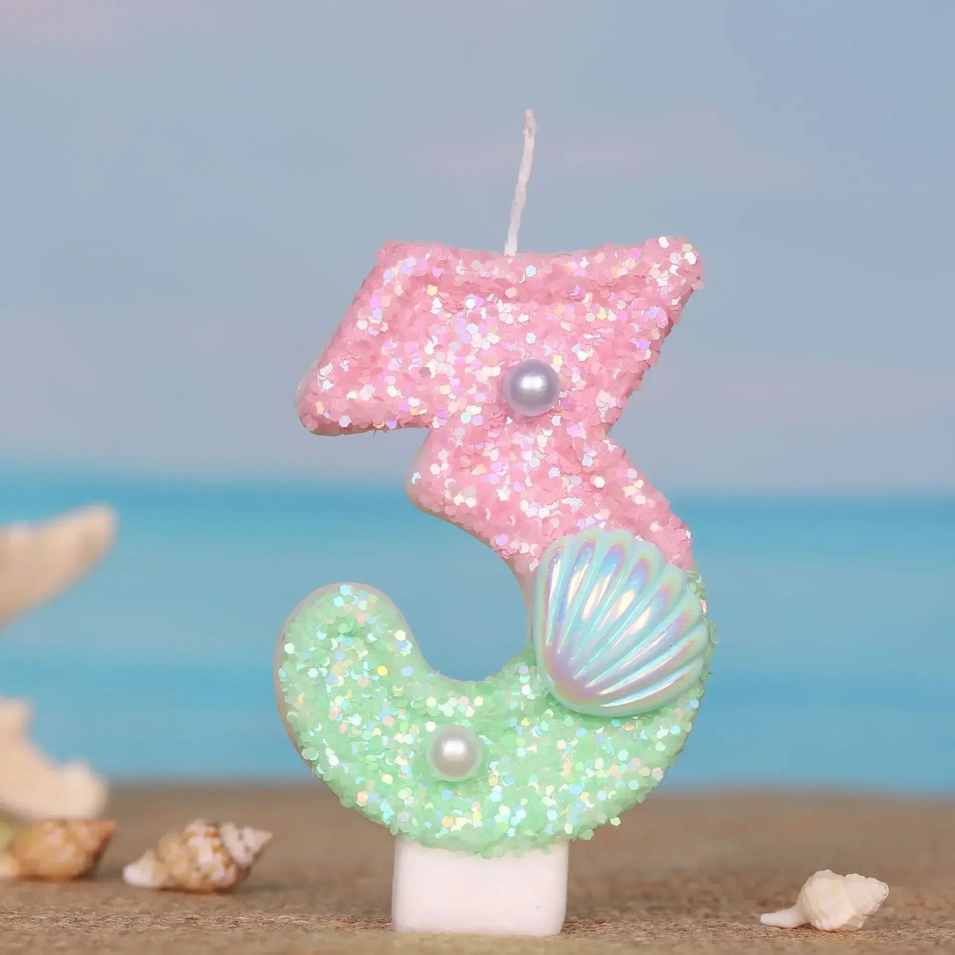 Ocean Mermaid Number Candles