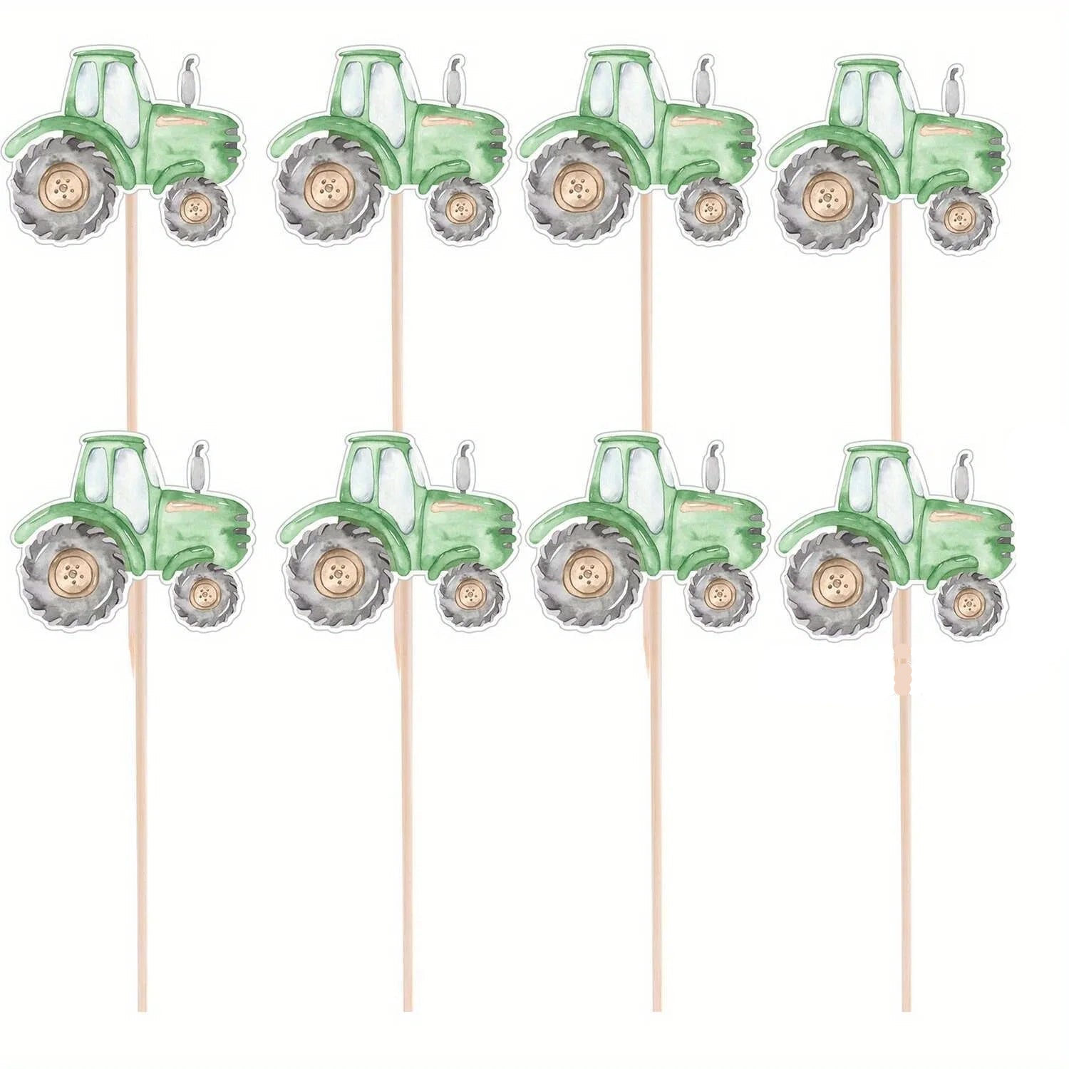 Farm Tractor Cupcake Toppers