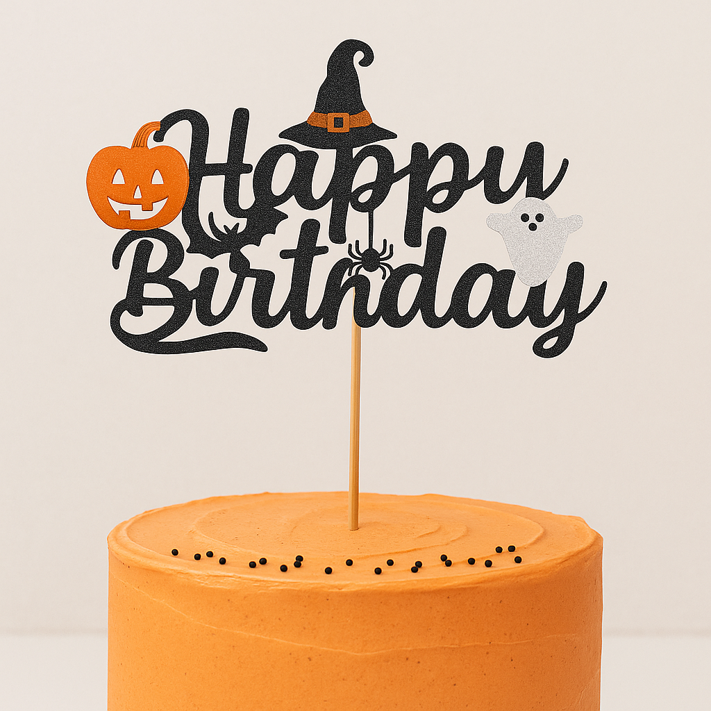 Halloween Bday Cake Topper