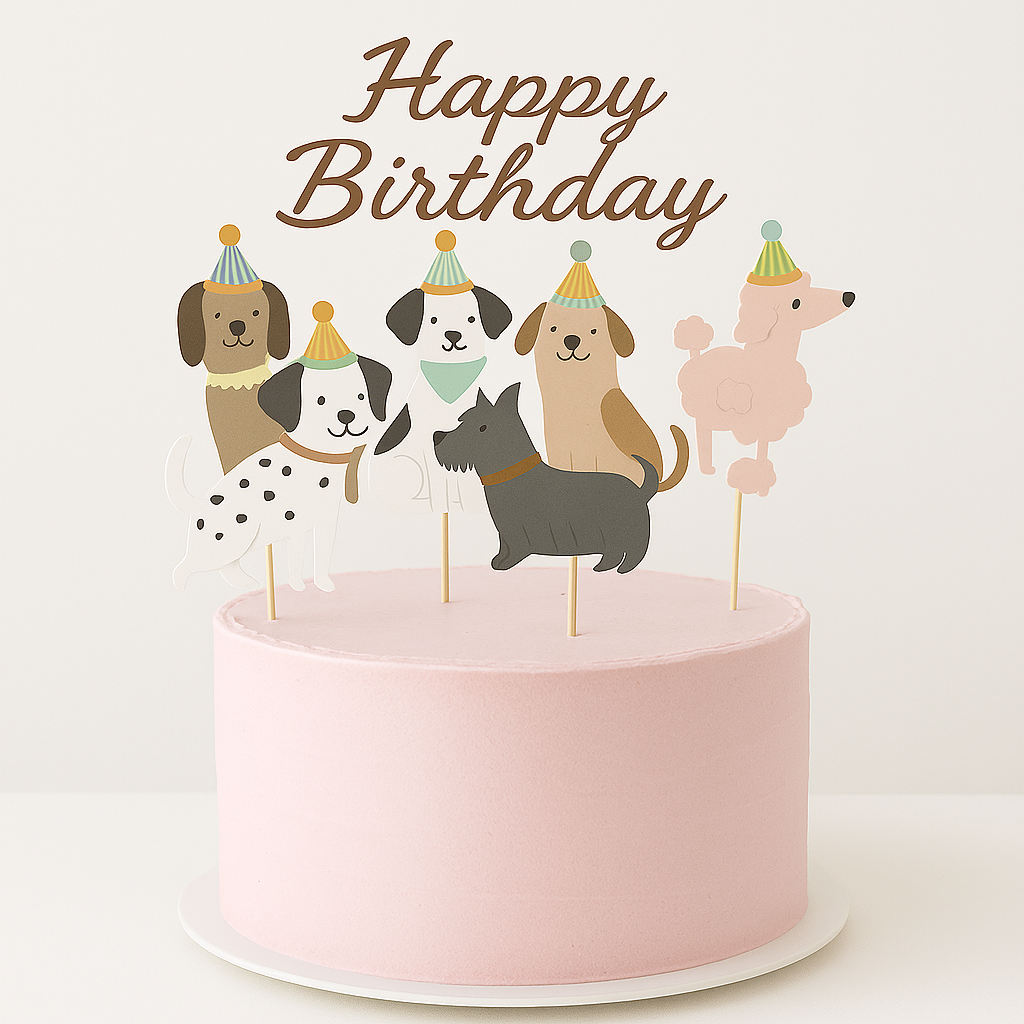 Pet Dog Cupcake Toppers