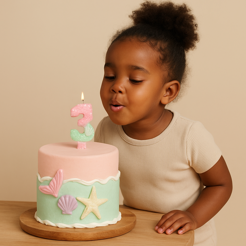 Ocean Mermaid Number Candles