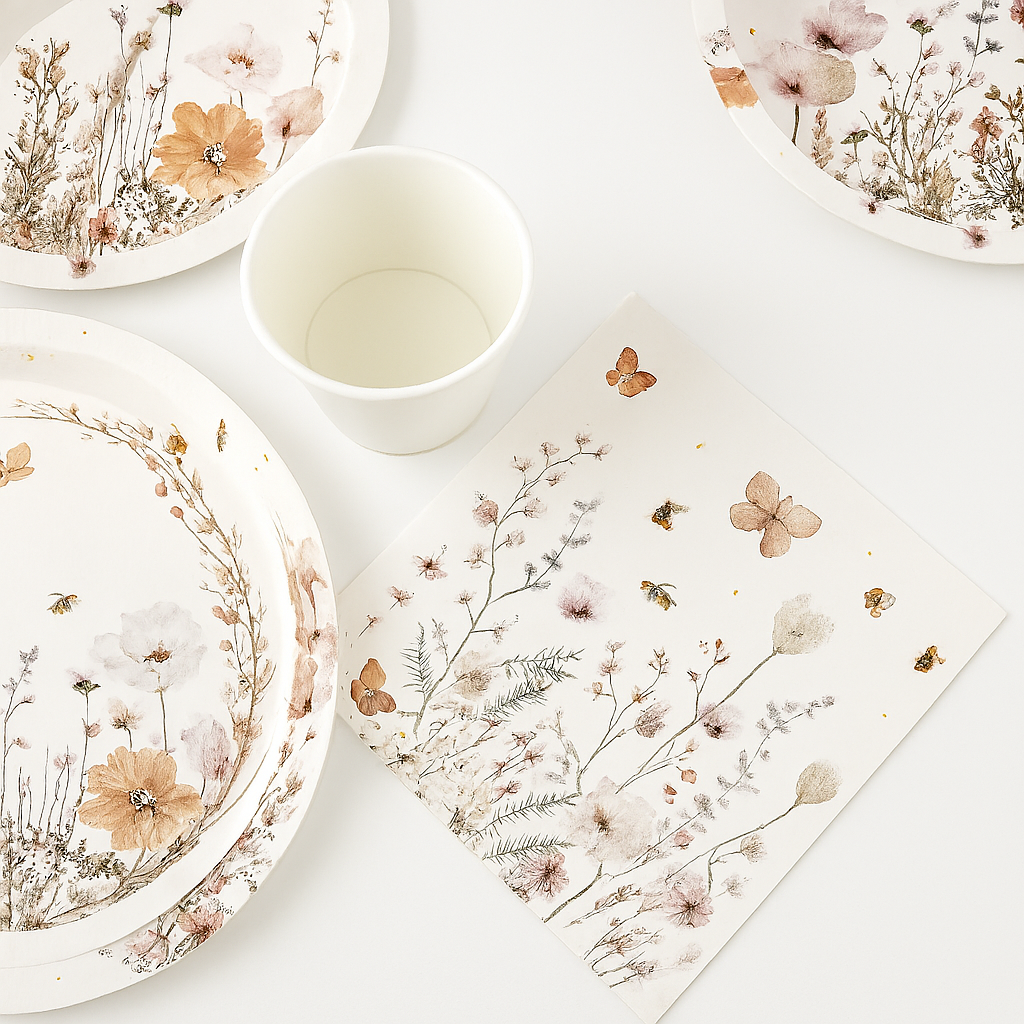 Wild Flower Disposable Plates