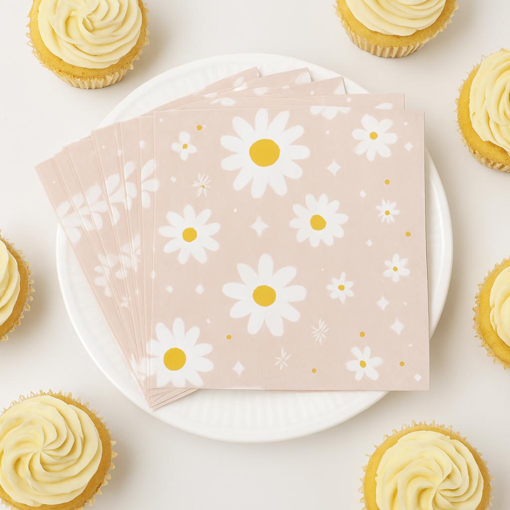 Daisy Printed Disposable Napkins