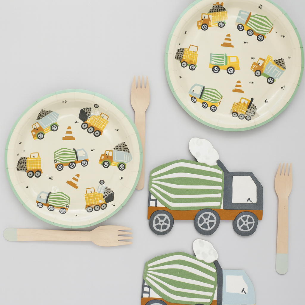 Concrete Mixer Shaped Paper Napkins