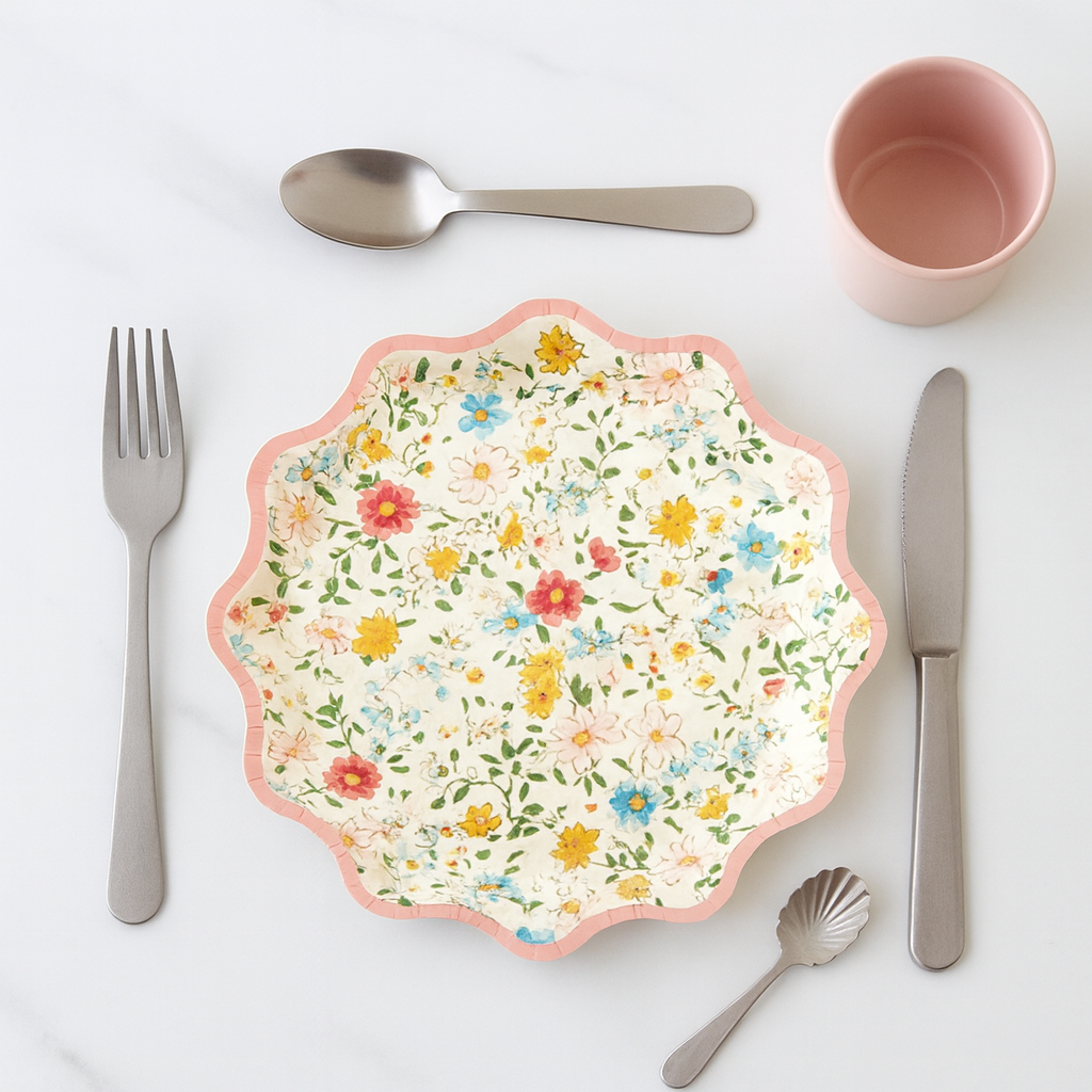 Floral Disposable Paper Trays
