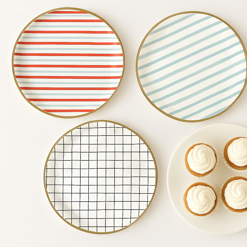 Striped Paper Plates