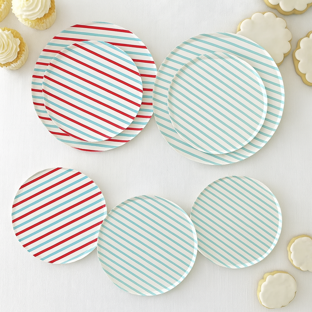 Striped Paper Plates