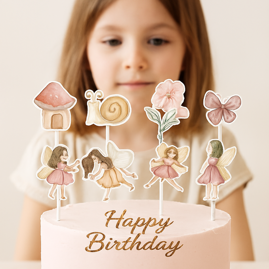 Adornos para cupcakes de hada y mariposa