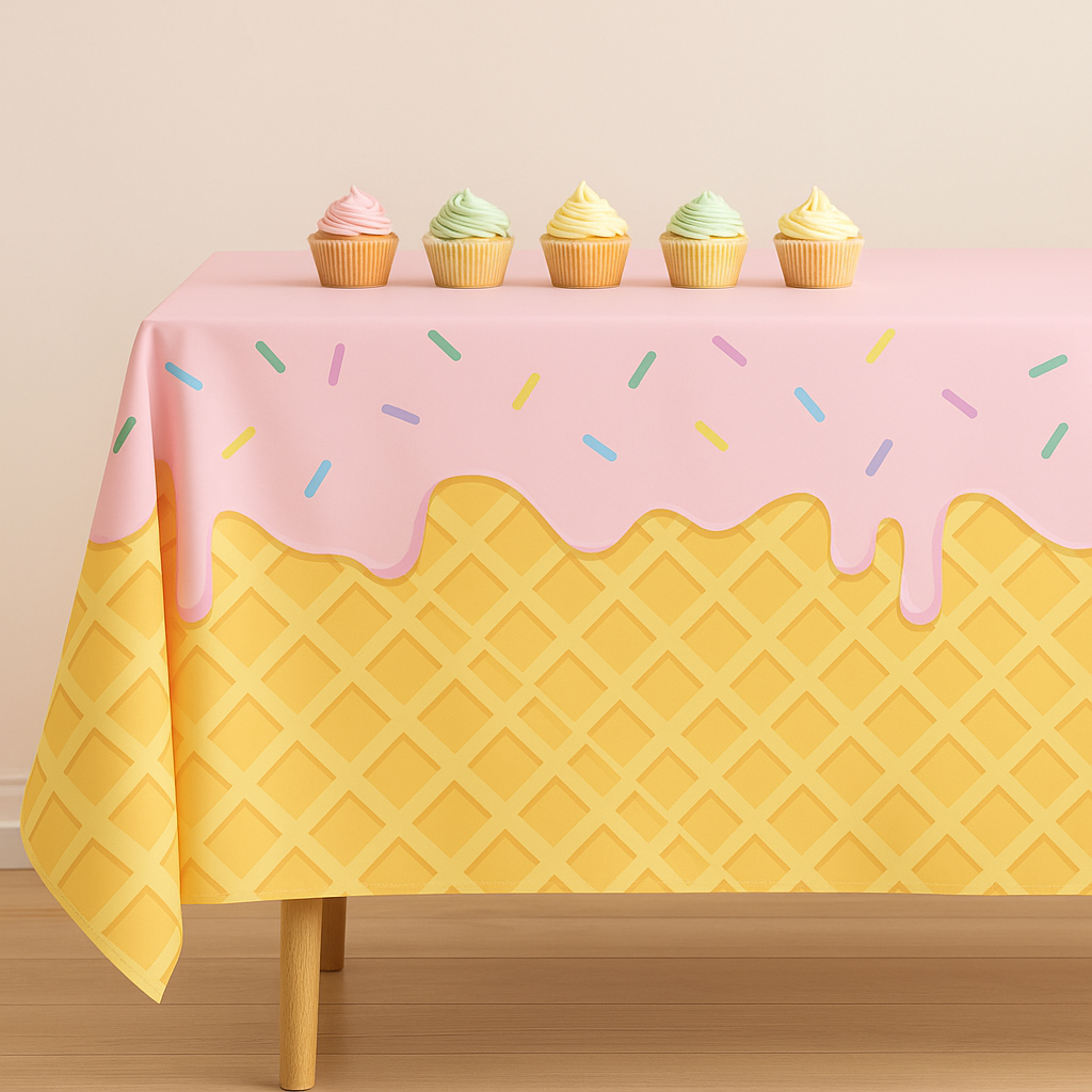 Ice Cream Party Tablecloth