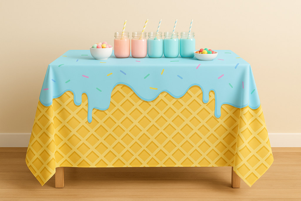 Ice Cream Party Tablecloth