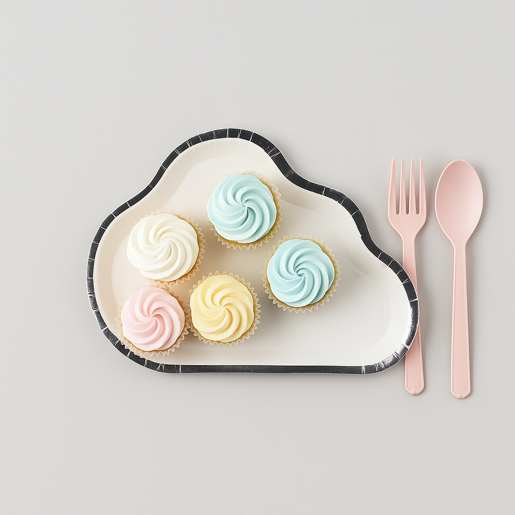 Cloud Theme Disposable Paper Plates