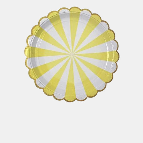 Colorful Stripe Party Paper Plates