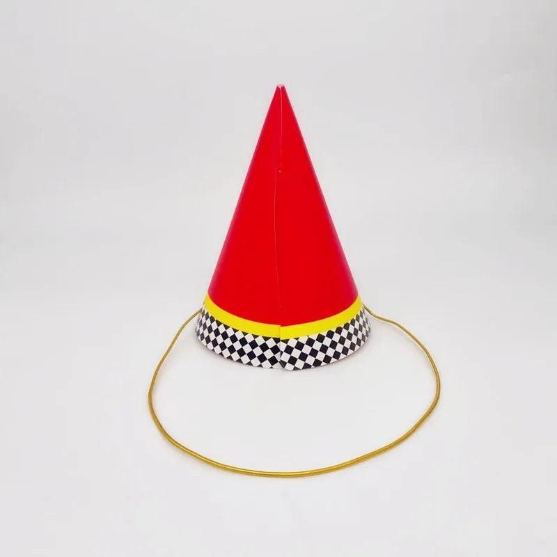 6pcs Racing Car Paper Party Hats