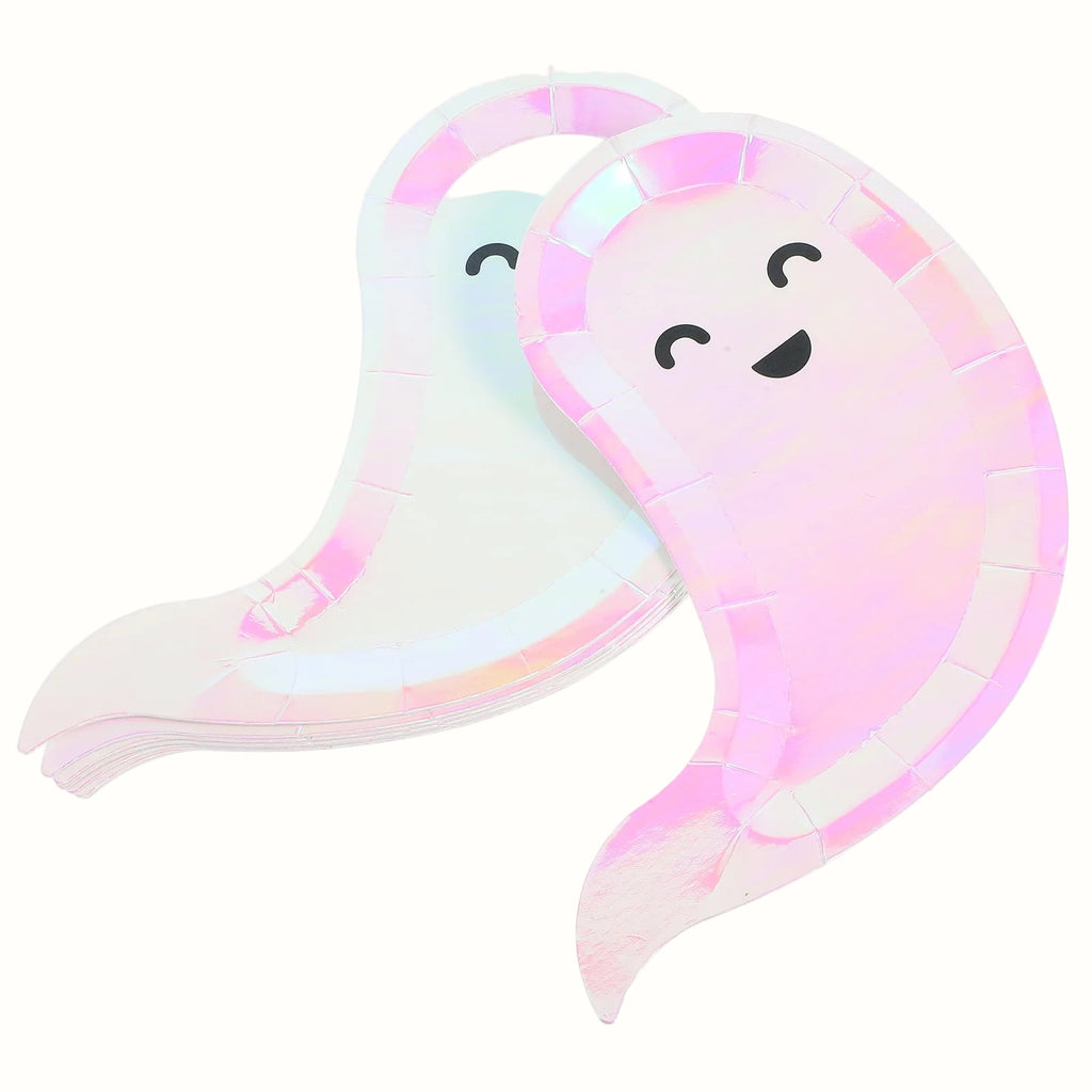 8pcs Ghost Shaped Paper Plates