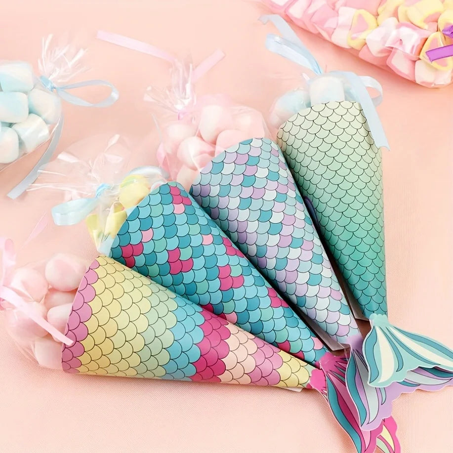 Mermaid Paper Candy Gift Boxes